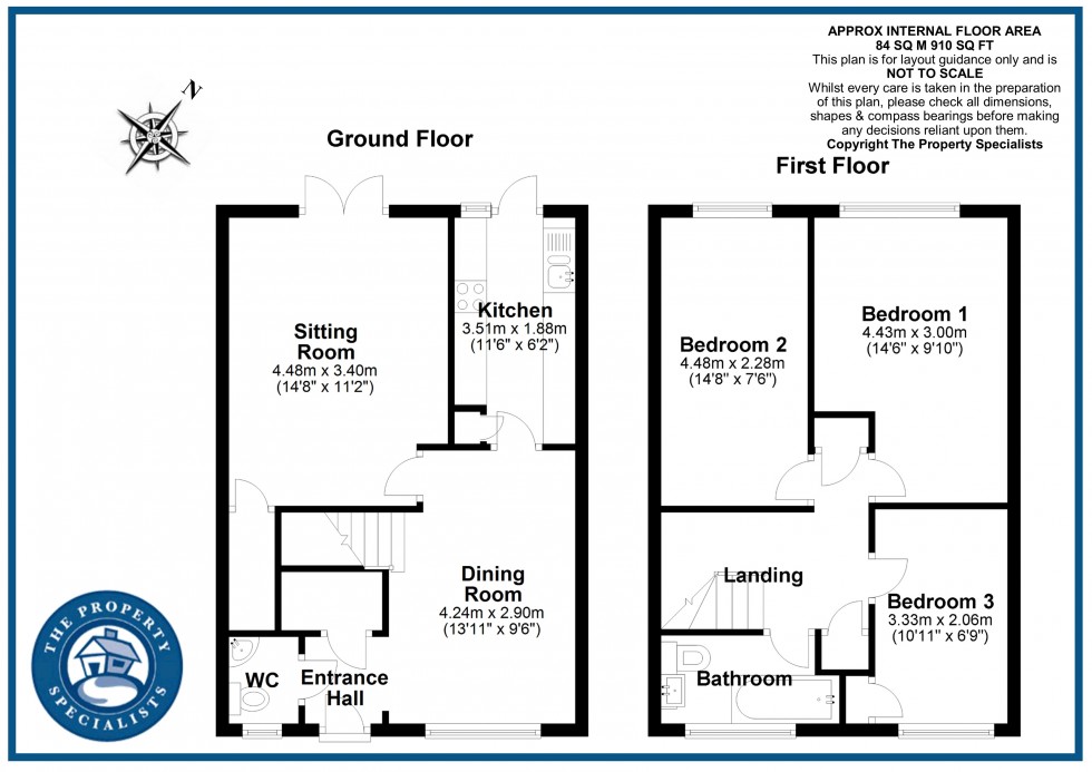 Floorplan for Beams Way, Billericay, Essex