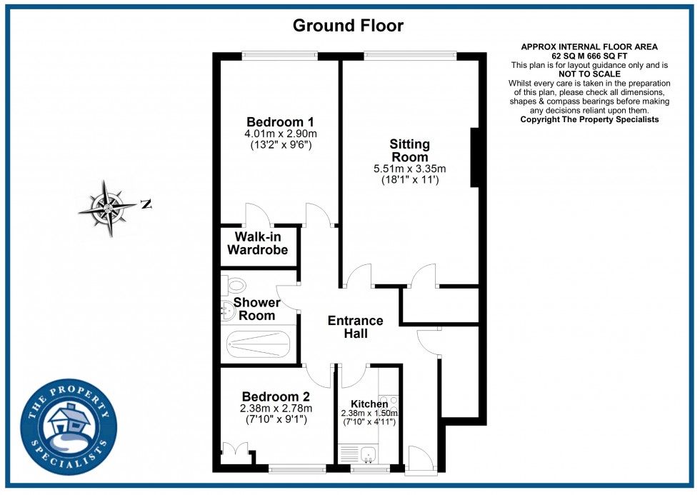 Floorplan for St Ediths Court, Billericay, Essex