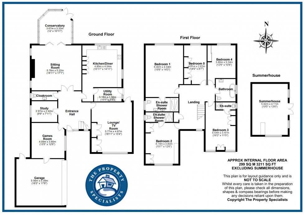 Floorplan for Stacey Drive, Langdon Hills, Essex